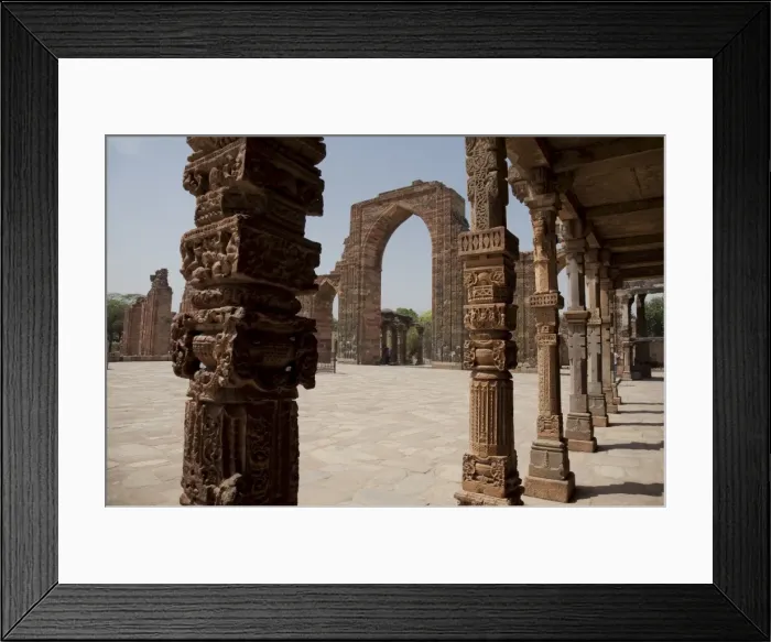 Framed Print : Ruins of Quwwat-ul-Islam mosque, Qutb Complex, UNESCO World Heritage Site Framed Print : Ruins of Quwwat-ul-Islam mosque, Qutb Complex, UNESCO World Heritage Site