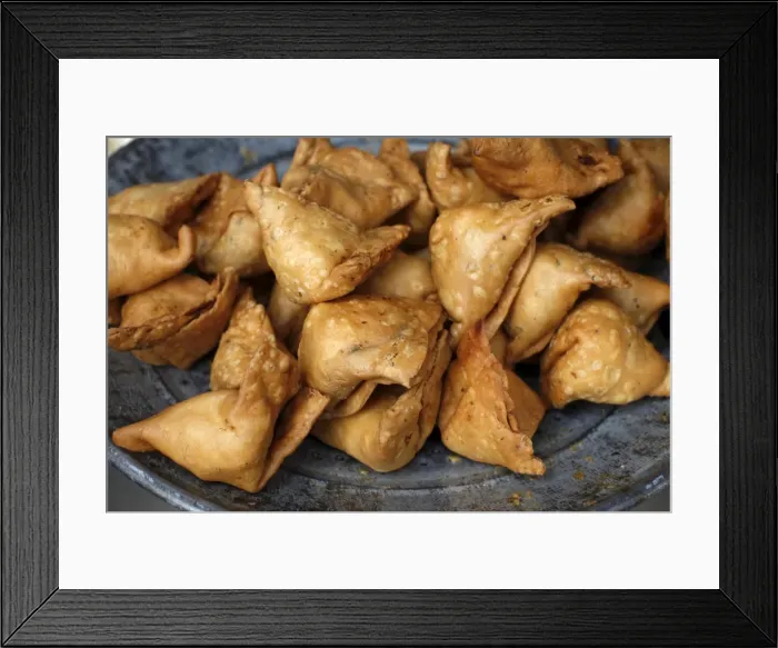 Framed Print : Samosas, Haridwar, Uttarakhand, India, Asia