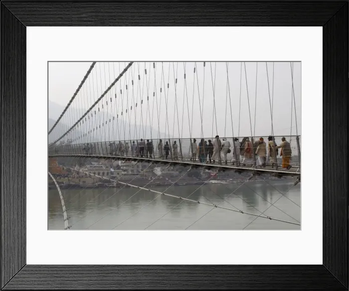 Framed Print : Ram Jula, Rishikesh, Uttarakhand, India, Asia