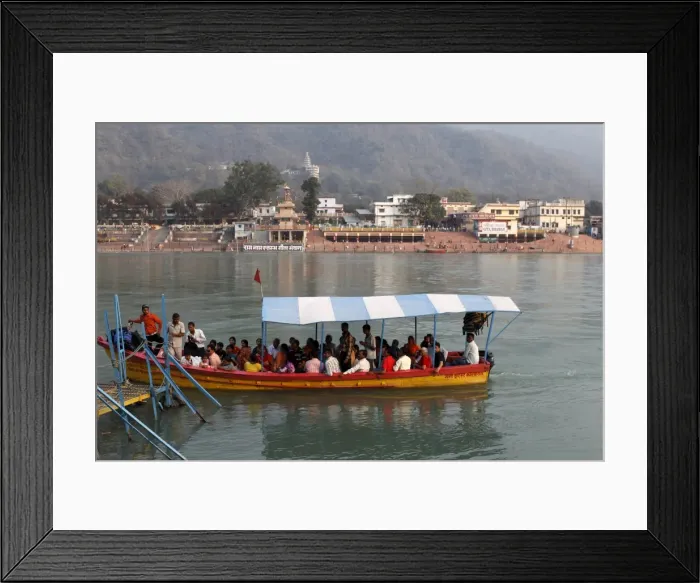 Framed Print : River Ganges boat, Rishikesh, Uttarakhand, India, Asia Framed Print : River Ganges boat, Rishikesh, Uttarakhand, India, Asia