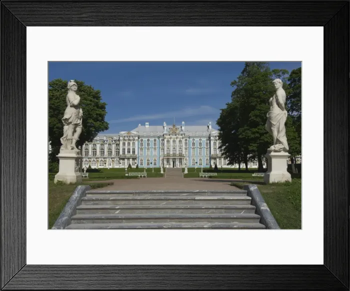 Framed Print : View from the garden walk to the Catherine Palace, St. Petersburg, Russia, Europe Framed Print : View from the garden walk to the Catherine Palace, St. Petersburg, Russia, Europe