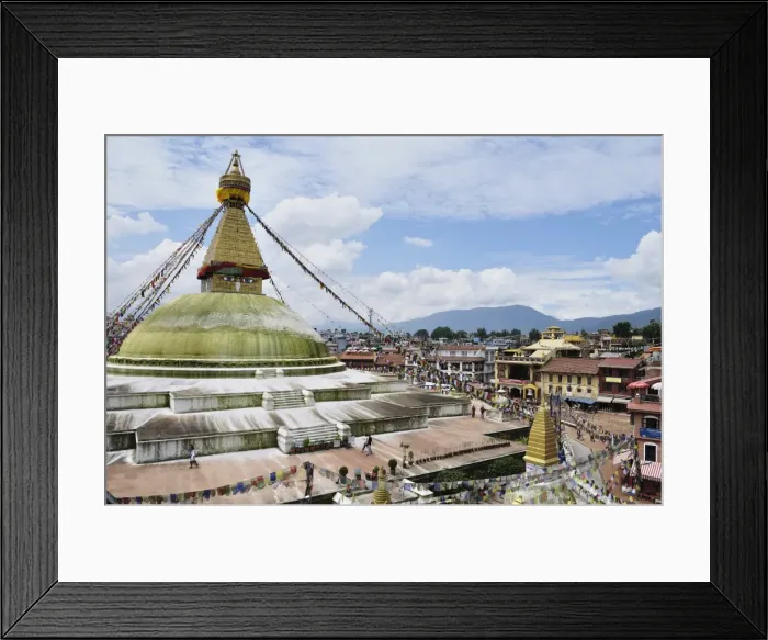 Framed Print : Boudhanath, UNESCO World Heritage Site, Bagmati, Central Region, Nepal, Asia