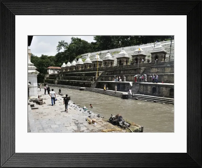 Framed Print : Bagmati River, Pashupatinath temple, UNESCO World Heritage Site, Kathmandu Framed Print : Bagmati River, Pashupatinath temple, UNESCO World Heritage Site, Kathmandu