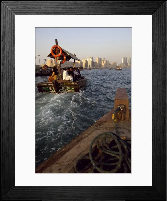 Framed Print : View of Dubai Creek, Dubai, United Arab Emirates, Middle East Framed Print : View of Dubai Creek, Dubai, United Arab Emirates, Middle East
