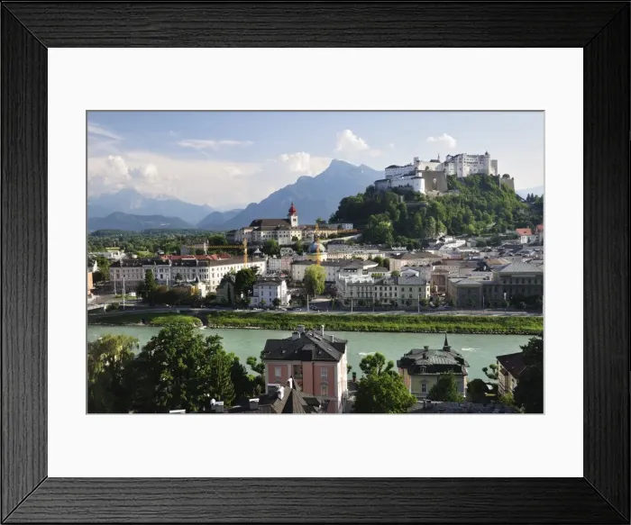 Framed Print : View of the old town and fortress Hohensalzburg, seen from Kapuzinerberg Framed Print : View of the old town and fortress Hohensalzburg, seen from Kapuzinerberg