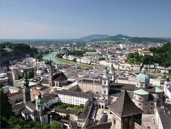 Old Town seen from fortress Hohensalzburg, Salzburg, Austria, Europe