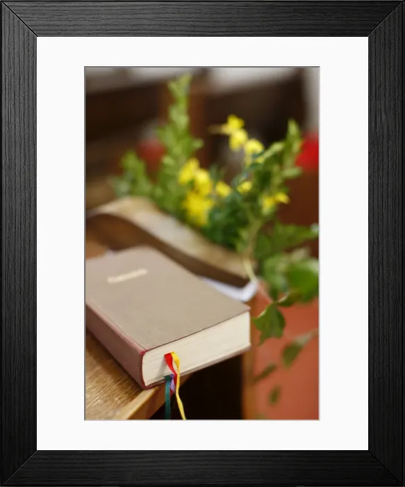 Framed Print : Bible in a church, Aggsbach, Austria, Europe Framed Print : Bible in a church, Aggsbach, Austria, Europe