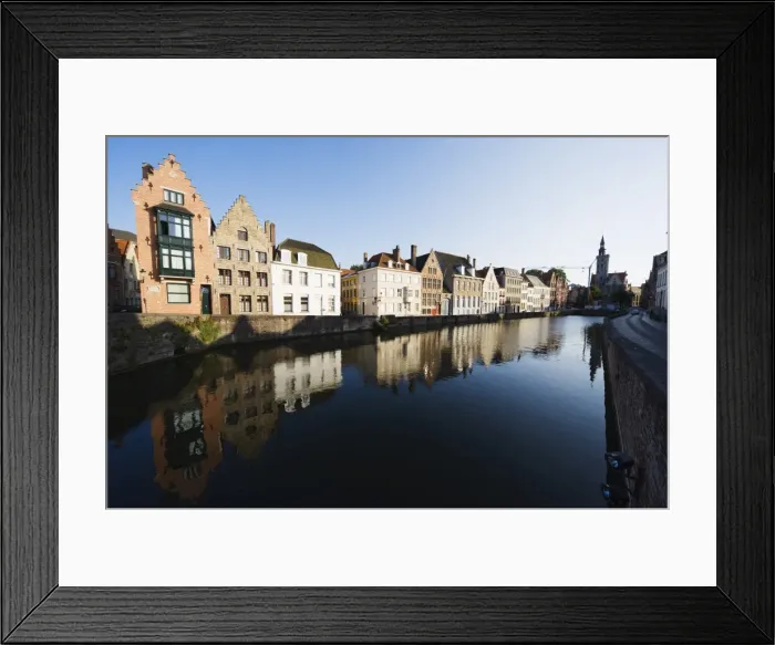Framed Print : Reflection of old houses in a canal, Old Town, UNESCO World Heritage Site Framed Print : Reflection of old houses in a canal, Old Town, UNESCO World Heritage Site