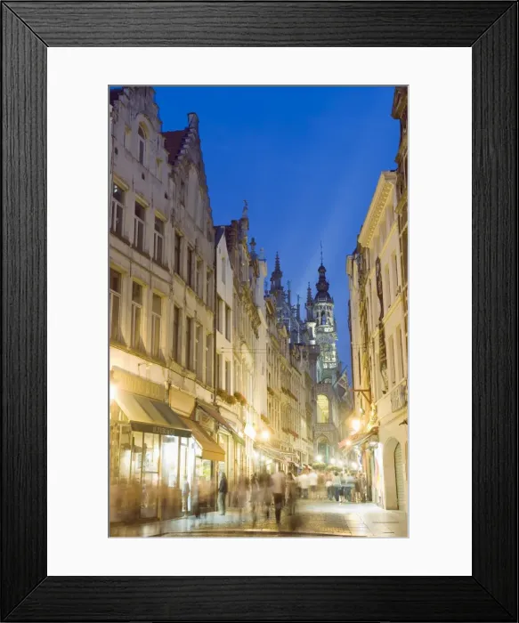 Framed Print : Street near the Grand Place, Brussels, Belgium, Europe Framed Print : Street near the Grand Place, Brussels, Belgium, Europe