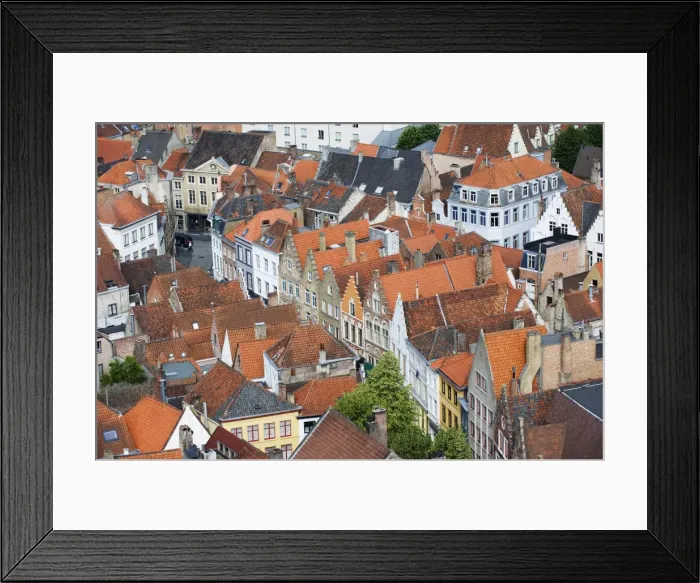 Framed Print : Aerial view of Bruges, Old Town, UNESCO World Heritage Site, Bruges, Flanders Framed Print : Aerial view of Bruges, Old Town, UNESCO World Heritage Site, Bruges, Flanders