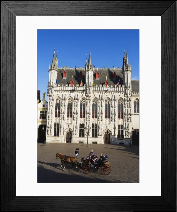 Framed Print : Gothic stone facade of the 14th century Stadhuis (City Hall), Old Town Framed Print : Gothic stone facade of the 14th century Stadhuis (City Hall), Old Town