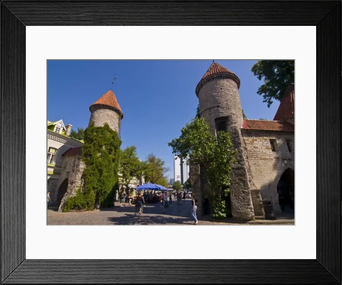Framed Print : Old watch towers in Tallinn, Estonia, Baltic States, Europe Framed Print : Old watch towers in Tallinn, Estonia, Baltic States, Europe