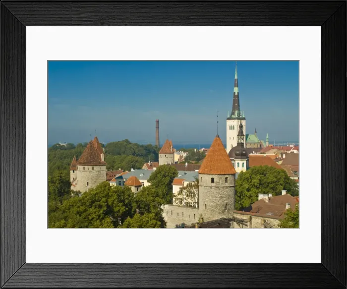 Framed Print : View over the Old Town of Tallinn, UNESCO World Heritage Site, Estonia Framed Print : View over the Old Town of Tallinn, UNESCO World Heritage Site, Estonia