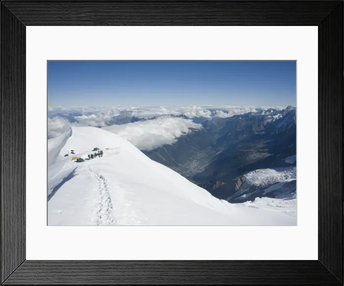 Framed Print : Camping at 4000m, above Chamonix Valley, Mont Blanc, Chamonix, French Alps Framed Print : Camping at 4000m, above Chamonix Valley, Mont Blanc, Chamonix, French Alps