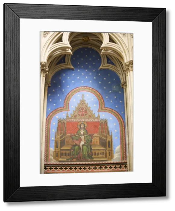 Framed Print : Painting of the Annunciation and Trinity, Notre Dame Cathedral, Bayeux Calvados Framed Print : Painting of the Annunciation and Trinity, Notre Dame Cathedral, Bayeux Calvados