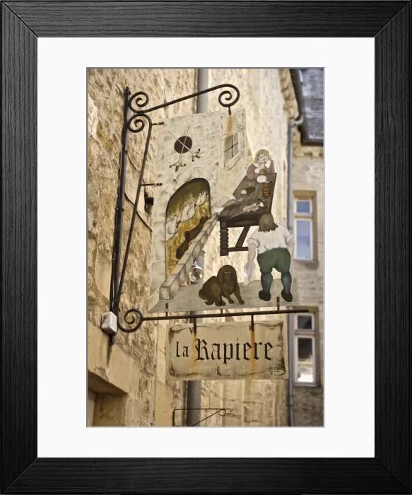 Framed Print : Inn sign in the Old Town, Bayeux, Calvados, Normandy, France, Europe Framed Print : Inn sign in the Old Town, Bayeux, Calvados, Normandy, France, Europe
