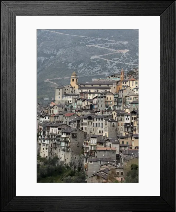 Framed Print : View of Saorge village in La Roya valley, Alpes Maritimes, Provence, France, Europe Framed Print : View of Saorge village in La Roya valley, Alpes Maritimes, Provence, France, Europe