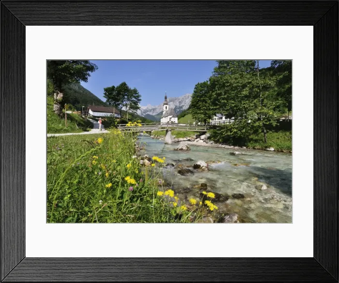 Framed Print : Church of Ramsau, Berchtesgadener Land, Bavaria, Germany, Europe Framed Print : Church of Ramsau, Berchtesgadener Land, Bavaria, Germany, Europe