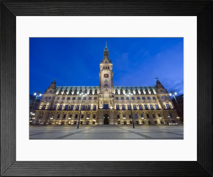 Framed Print : Rathaus (City Hall) illuminated at night, Hamburg, Germany, Europe Framed Print : Rathaus (City Hall) illuminated at night, Hamburg, Germany, Europe