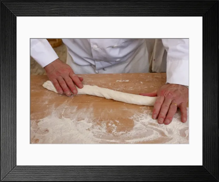 Framed Print : Bakers making loaves of bread (baguettes), Paris, France, Europe Framed Print : Bakers making loaves of bread (baguettes), Paris, France, Europe