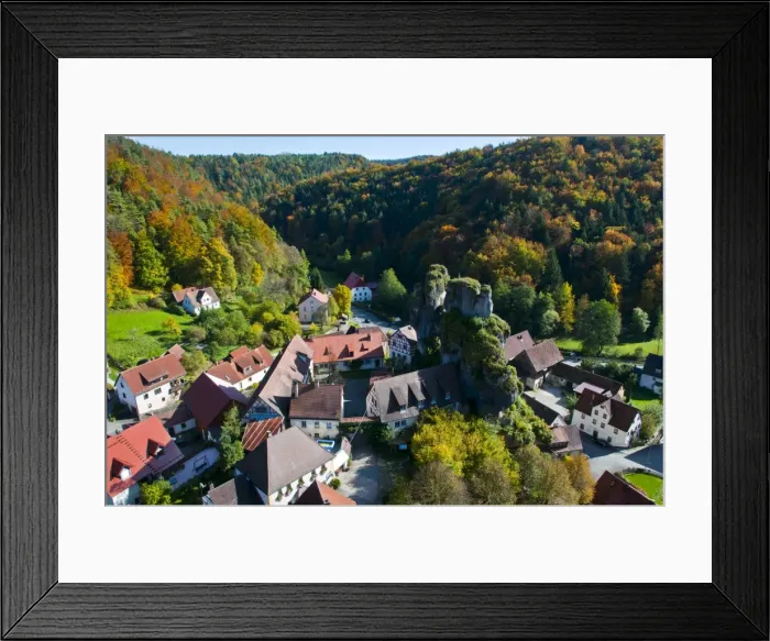 Framed Print : View over Tuchersfeld, a village in the Franconian Switzerland region, Bavaria