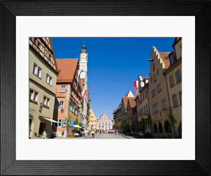 Framed Print : The historic town of Rothenburg ob der Tauber, Franconia, Bavaria, Germany, Europe