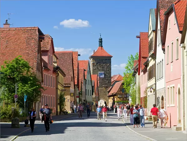 The historic town of Rothenburg ob der Tauber, Franconia, Bavaria, Germany, Europe