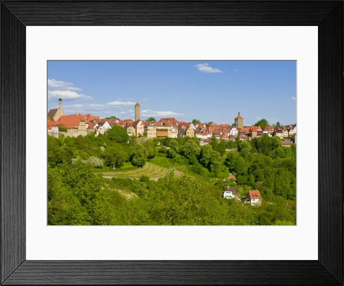 Framed Print : The historic town of Rothenburg ob der Tauber, Franconia, Bavaria, Germany, Europe
