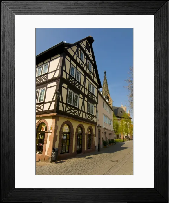 Framed Print : Half timbered house, Aschaffenburg, Franconia, Bavaria, Germany, Europe Framed Print : Half timbered house, Aschaffenburg, Franconia, Bavaria, Germany, Europe