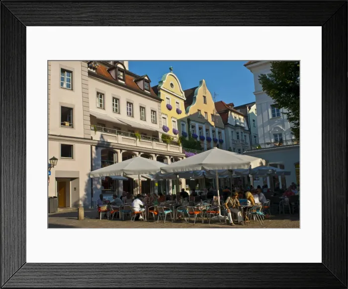 Framed Print : Street cafe, Regensburg, Bavaria, Germany, Europe Framed Print : Street cafe, Regensburg, Bavaria, Germany, Europe