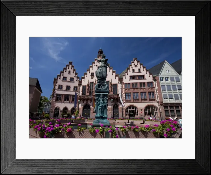 Framed Print : The Romerberg plaza one of the major landmarks in Frankfurt am Main, Hesse Framed Print : The Romerberg plaza one of the major landmarks in Frankfurt am Main, Hesse
