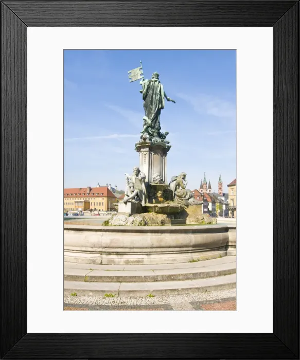 Framed Print : Fountain before the Wurzburg Residence, Franconia, Bavaria, Germany, Europe Framed Print : Fountain before the Wurzburg Residence, Franconia, Bavaria, Germany, Europe