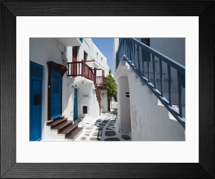 Framed Print : Mykonos Town, Chora, Mykonos, Cyclades, Greek Islands, Greece, Europe