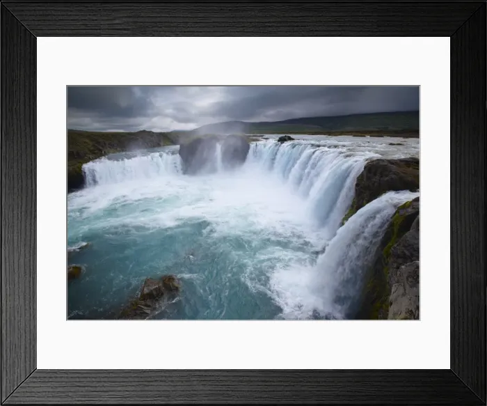Framed Print : Godafoss waterfall (Fall of the Gods), between Akureyri and Myvatn, in the north Framed Print : Godafoss waterfall (Fall of the Gods), between Akureyri and Myvatn, in the north