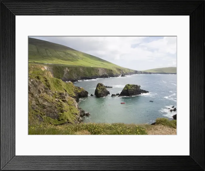 Framed Print : View from Slea Head Drive near Dunquin, Dingle Peninsula, County Kerry Framed Print : View from Slea Head Drive near Dunquin, Dingle Peninsula, County Kerry