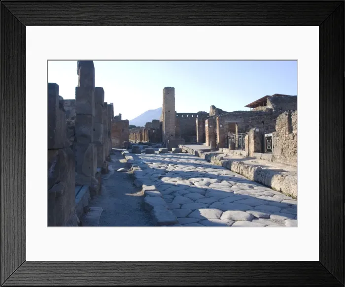 Framed Print : One of the main streets of the ruins of the Roman site of Pompeii, UNESCO World Heritage Site Framed Print : One of the main streets of the ruins of the Roman site of Pompeii, UNESCO World Heritage Site