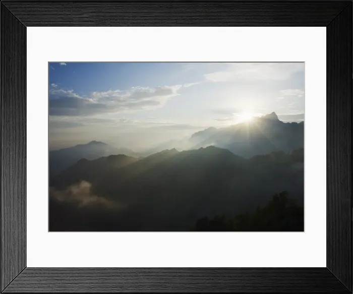 Framed Print : Sunset, Apuan Alps, Tuscany, Italy, Europe