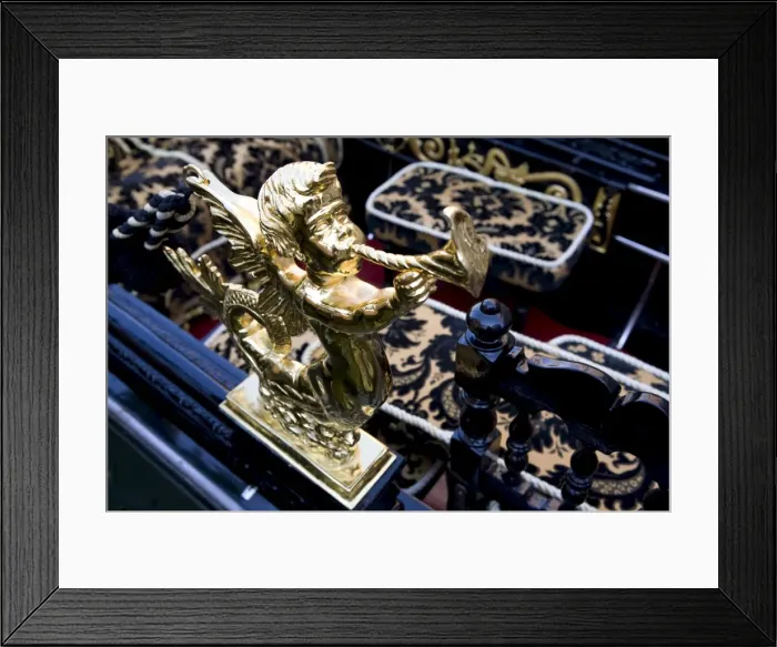 Framed Print : Gondola detail, Venice, Veneto, Italy, Europe