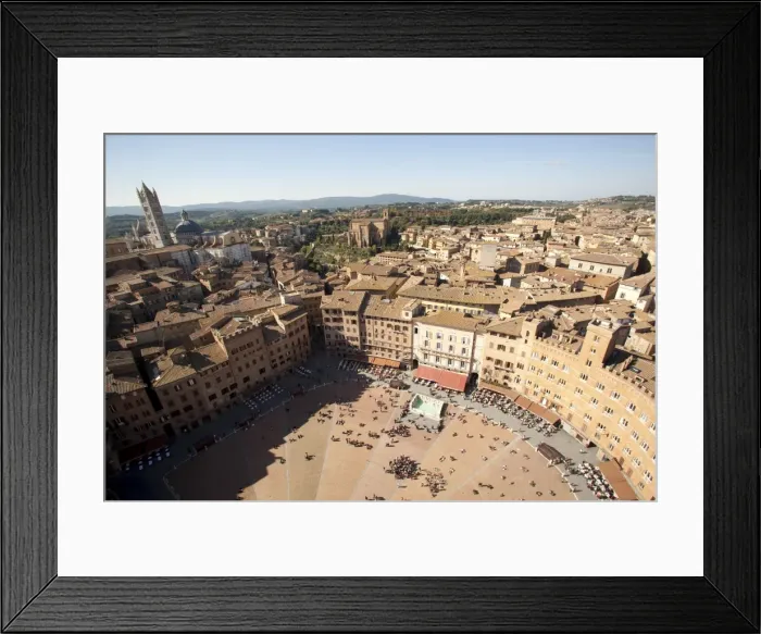 Framed Print : View of Piazza del Campo from the tower of Mangia, Siena, UNESCO World Heritage Site Framed Print : View of Piazza del Campo from the tower of Mangia, Siena, UNESCO World Heritage Site