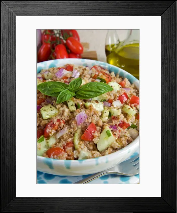 Framed Print : Panzanella (Panmolle) (bread salad), Tuscany, Italy, Europe Framed Print : Panzanella (Panmolle) (bread salad), Tuscany, Italy, Europe