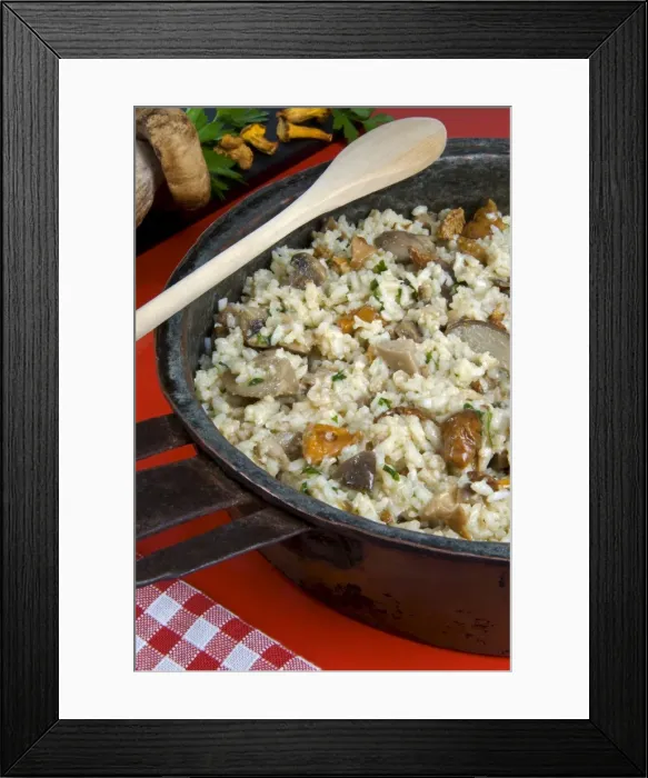 Framed Print : Mushrooms risotto, Tuscany, Italy, Europe Framed Print : Mushrooms risotto, Tuscany, Italy, Europe