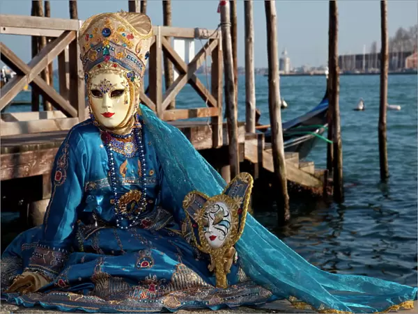 Costume and masks during Venice Carnival, Venice, UNESCO World Heritage Site