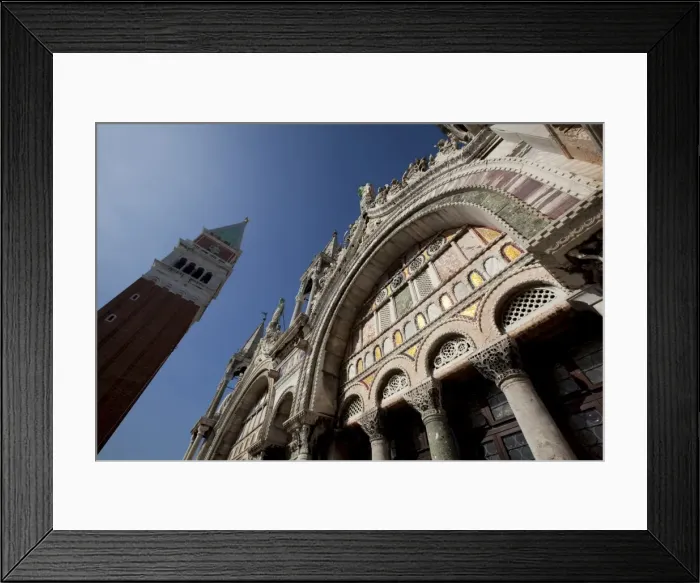 Framed Print : St. Marks bell tower and St. Marks Basilica in Venice, UNESCO World Heritage Site Framed Print : St. Marks bell tower and St. Marks Basilica in Venice, UNESCO World Heritage Site