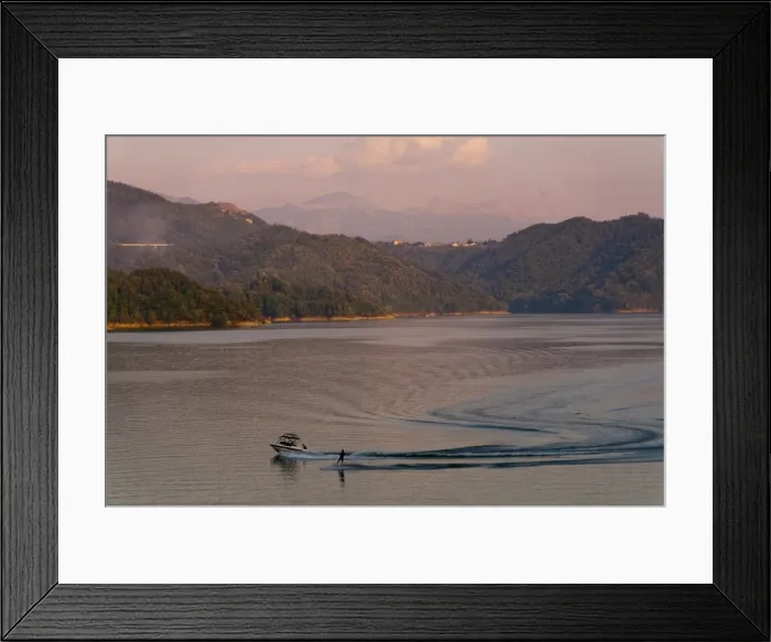 Framed Print : Water-skiing, Lake Salto, Rieti, Lazio, Italy, Europe Framed Print : Water-skiing, Lake Salto, Rieti, Lazio, Italy, Europe