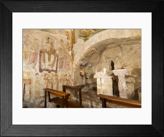 Framed Print : Chapel, hermitage of San Cataldo, Cottanello, Rieti, Lazio (Latium), Italy, Europe