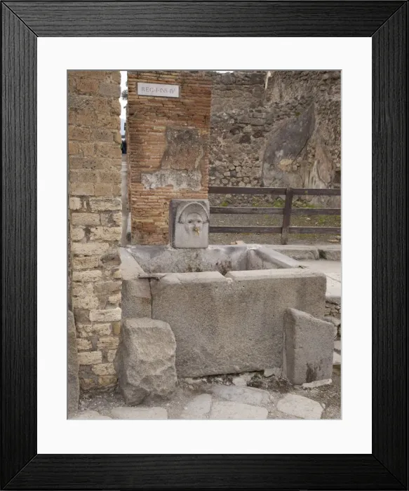 Framed Print : Roman drinking fountain on Via Stabiana, Pompeii, UNESCO World Heritage Site Framed Print : Roman drinking fountain on Via Stabiana, Pompeii, UNESCO World Heritage Site
