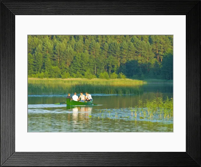 Framed Print : Men in a rowing boat at the Aukstaitija National Park, Lithuania, Baltic States, Europe Framed Print : Men in a rowing boat at the Aukstaitija National Park, Lithuania, Baltic States, Europe