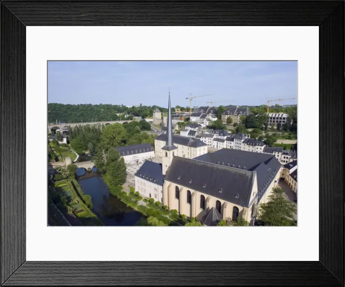 Framed Print : Neumunster Abbey, Old Town, UNESCO World Heritage Site, Luxembourg City Framed Print : Neumunster Abbey, Old Town, UNESCO World Heritage Site, Luxembourg City