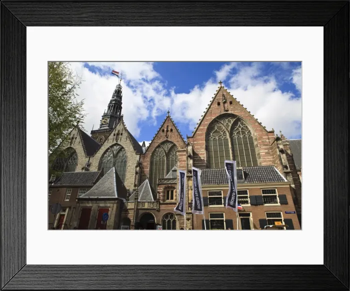 Framed Print : Oude Kerk, Amsterdams oldest church, consecrated in 1306, Amsterdam Framed Print : Oude Kerk, Amsterdams oldest church, consecrated in 1306, Amsterdam