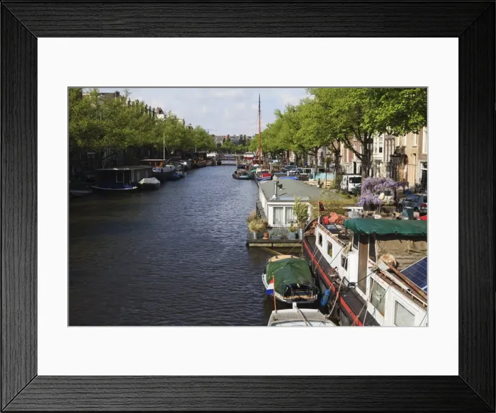 Framed Print : Houseboats, Amsterdam, Netherlands, Europe Framed Print : Houseboats, Amsterdam, Netherlands, Europe